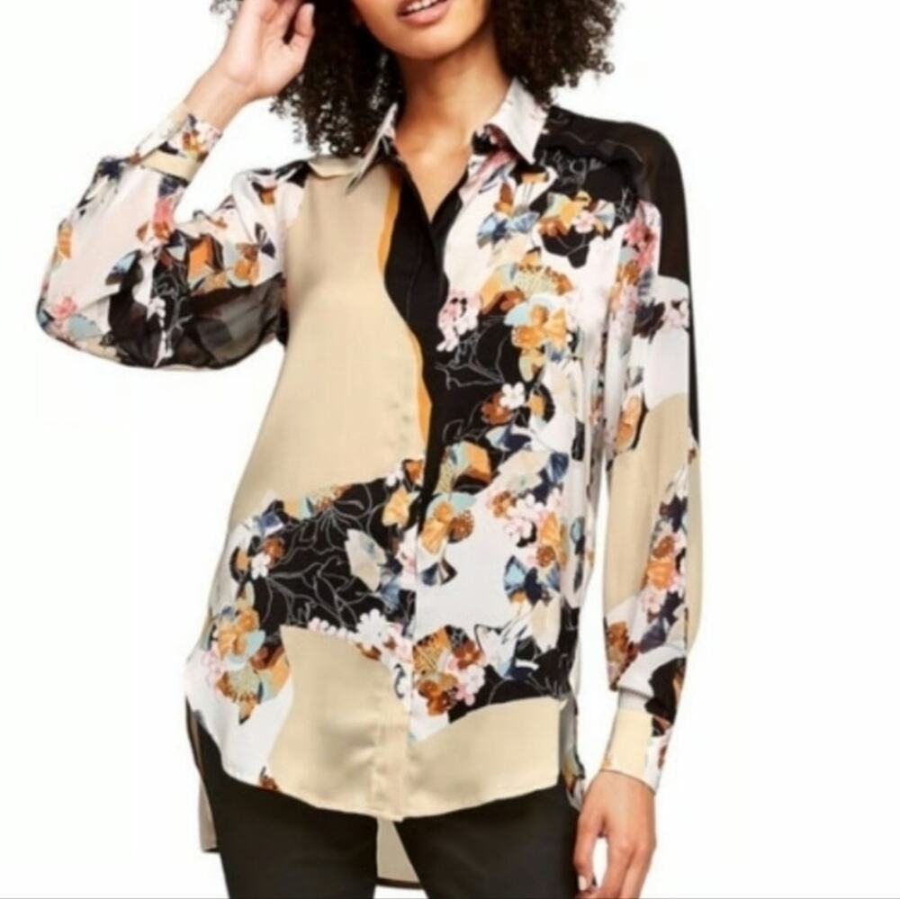 Phillip Lim x Target Abstract Patterned Polyester Fabric abstract blouse